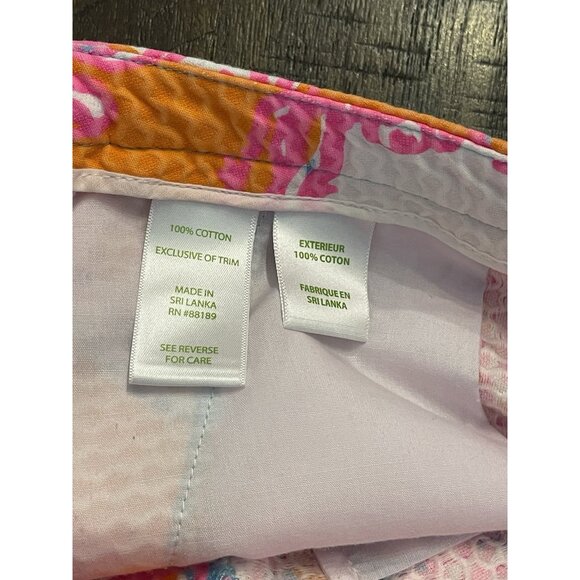 Lilly Pulitzer Adie Feeling Tanked Shorts Size 8 Textured Side Zip Preppy Beach - Picture 6 of 8